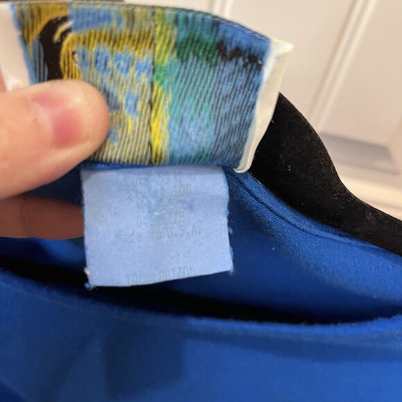 CopaCabana Blue Short Crochet Sleeves Tunic Top Beachy Coastal Womens Size 2/3XL - Picture 4 of 8